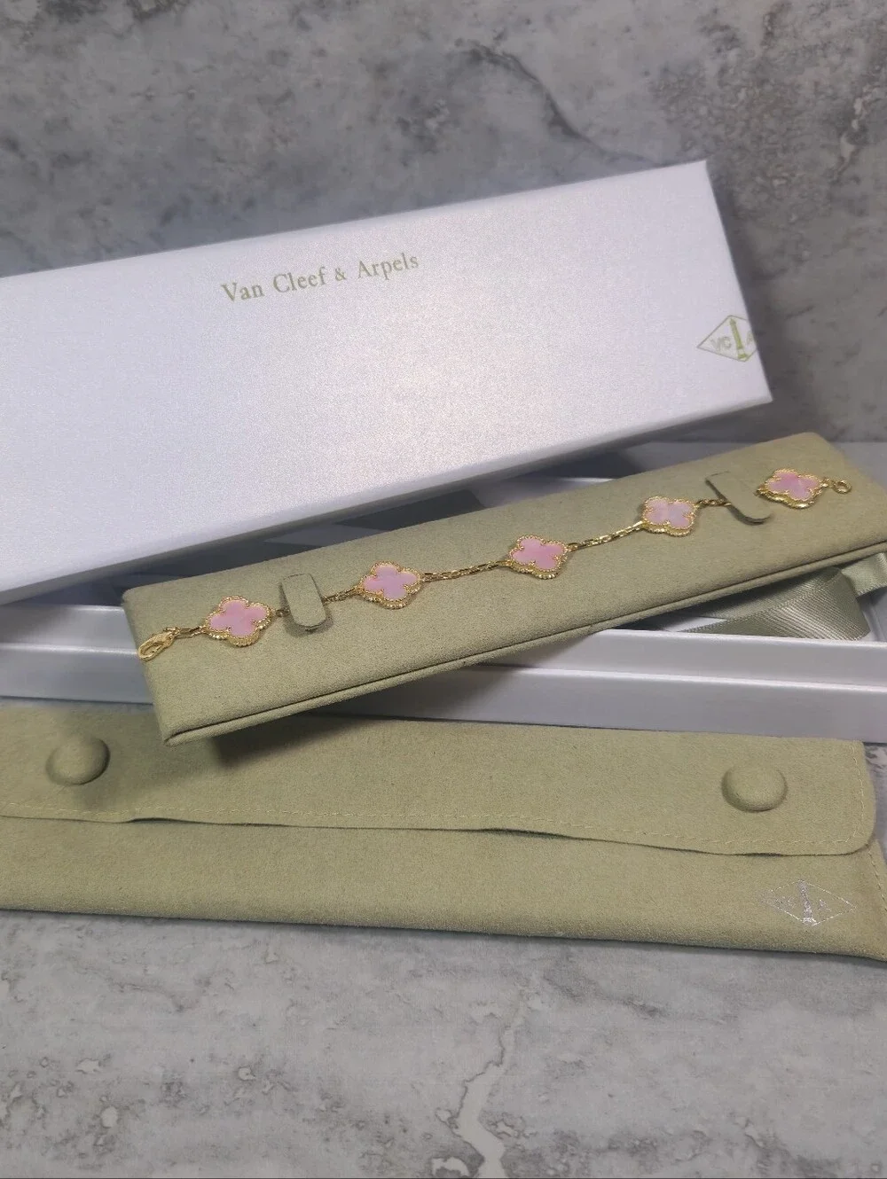 Van Cleef & Arpels Pink Alhambra Bracelet ✨️